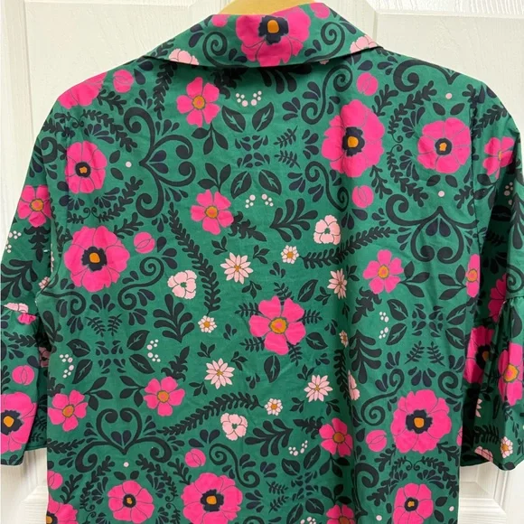 La DoubleJ Green and Pink Floral Dress - Picture 11 of 14